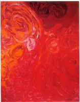 13. ABSTRACTO EN ROJOS Y SIENA TOSTADO.